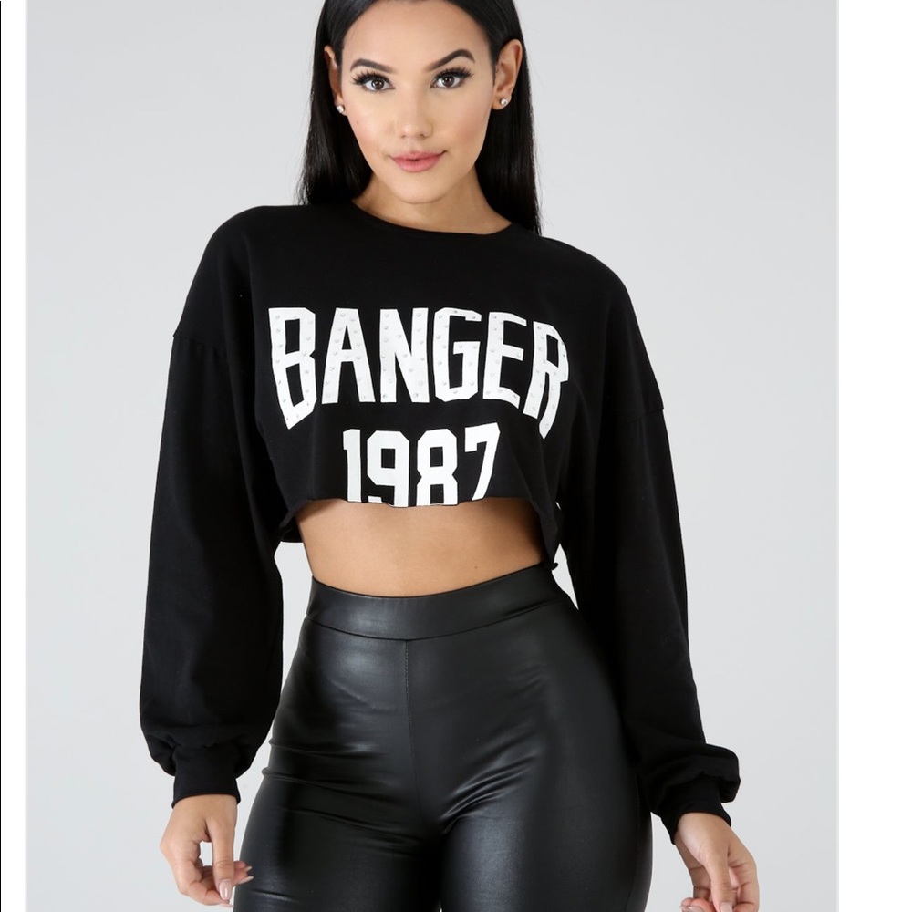 Black leather biker shorts
